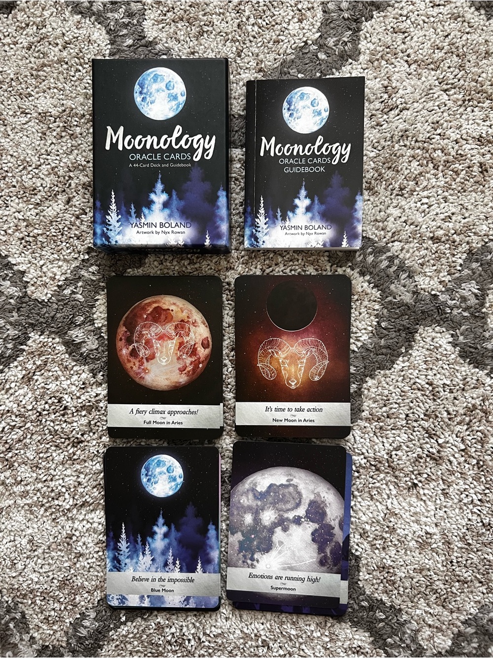 Moonology Oracle Cards by Yasmin Boland – Complete 44-Card Deck & Guidebook